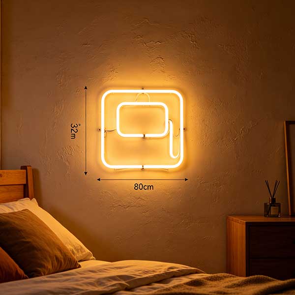 neon signreal bedroom wall 80cm