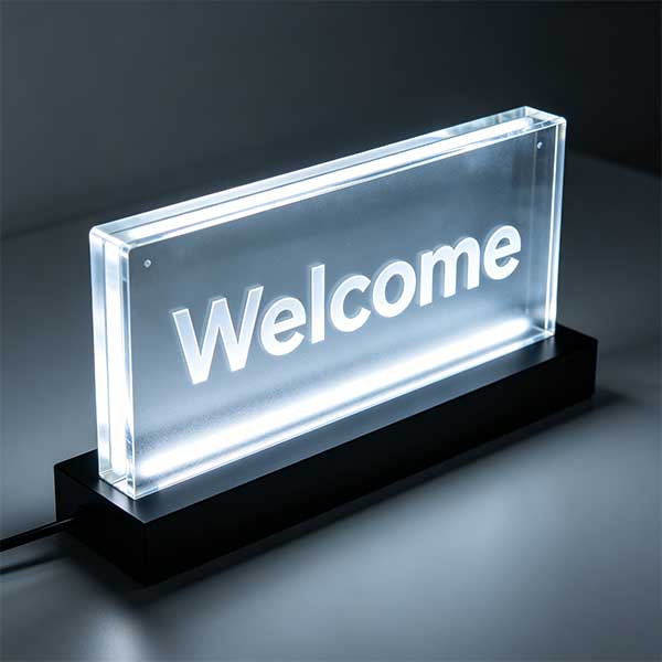 Edge Lit Acrylic Sign