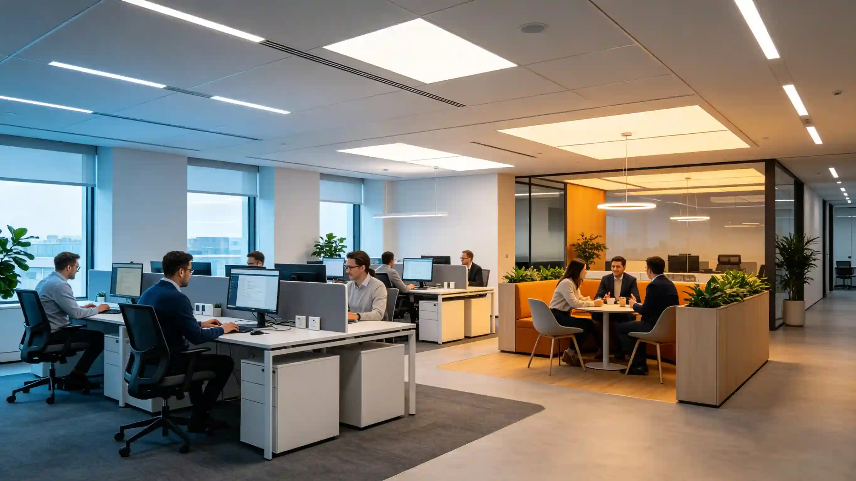 Modern Office with LED Lighting