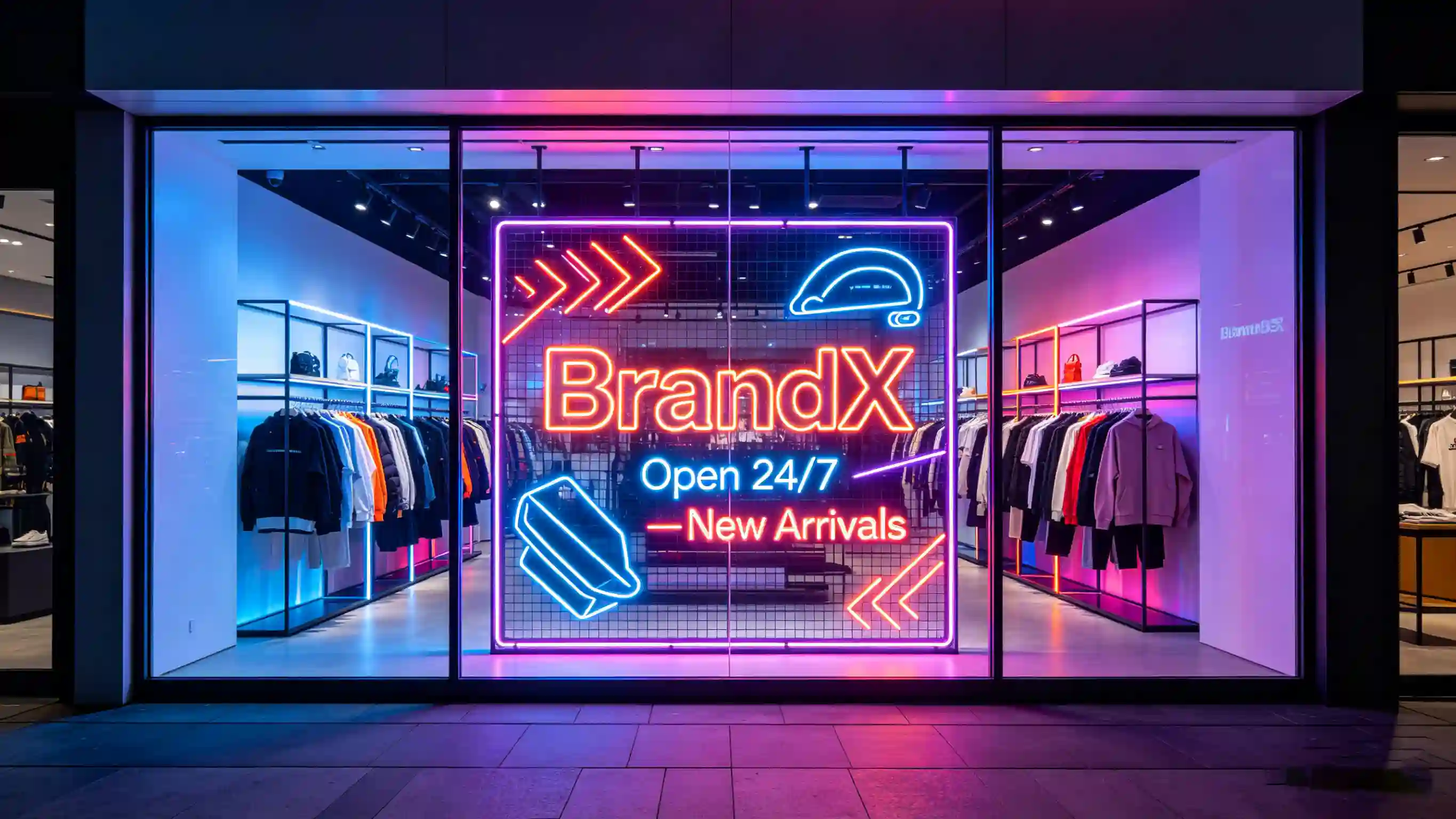 Retail Store with Neon Signage