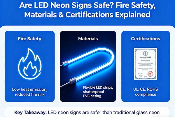 Are LED Neon Signs Safe? Fire Safety, Materials & Certifications Explained