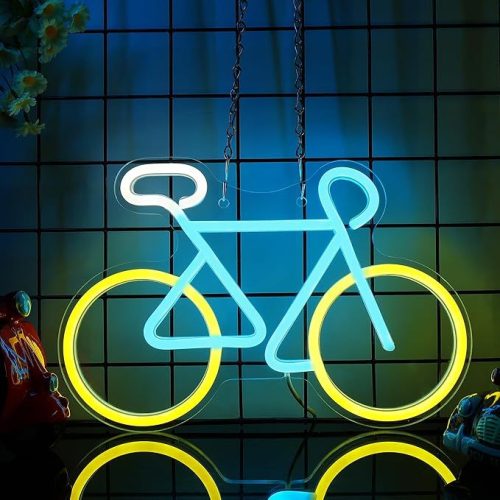 Bicycle Neon Sign – Wall Decor LED Light for Sports Enthusiasts, Perfect for Bedrooms