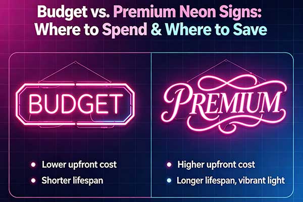 Budget vs. Premium Neon Signs: Where to Spend & Where to Save