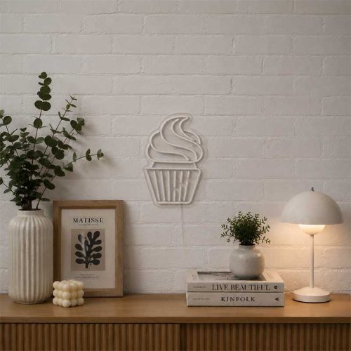 LED Neon Cupcake Sign – Wall