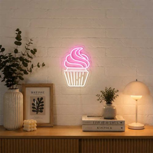 LED Neon Cupcake Sign – Wall