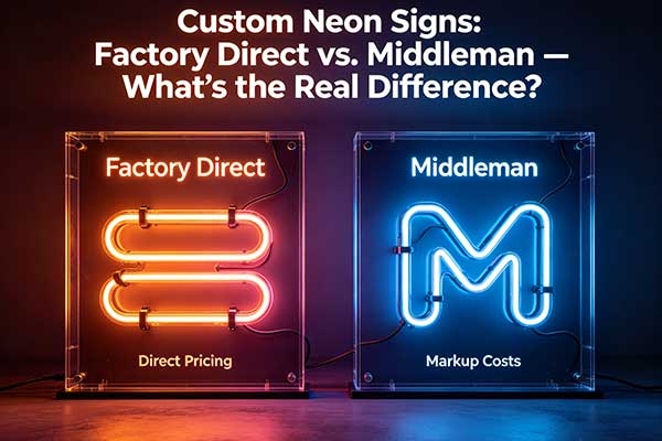 Custom Neon Signs: Factory Direct vs. Middleman