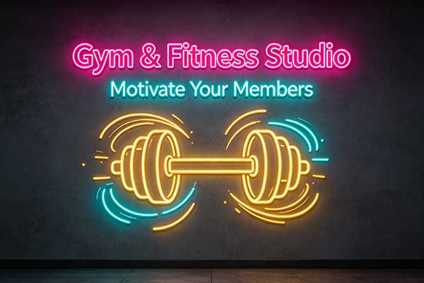 Gym & Fitness Studio Neon Signs: Motivate Your Members