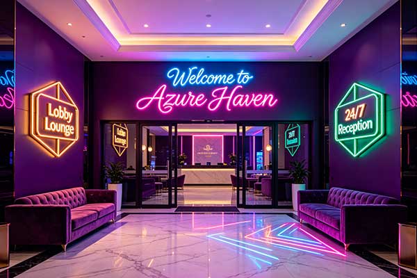 Hotel Lobby Neon Signs: Creating a Memorable First Impression