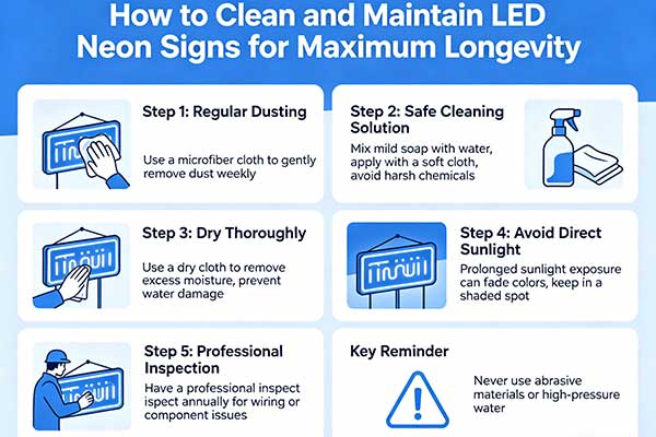 How to Clean and Maintain LED Neon Signs for Maximum Longevity