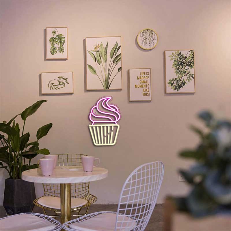 LED Neon Cupcake Sign – Wall 3