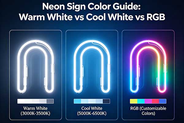 Neon Sign Color Guide: Warm White vs Cool White vs RGB