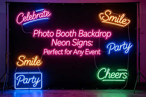 Photo Booth Backdrop Neon Signs: Perfect for Any Event
