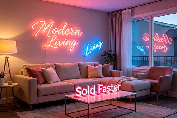 Real Estate Staging with Neon Signs: Sell Homes Faster
