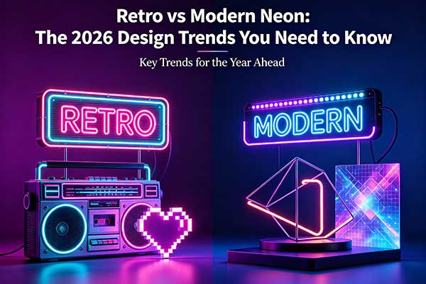 Retro vs Modern Neon: The 2026 Design Trends You Need to Know