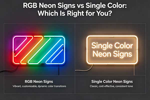 RGB Neon Signs vs Single Color: Which Is Right for You?