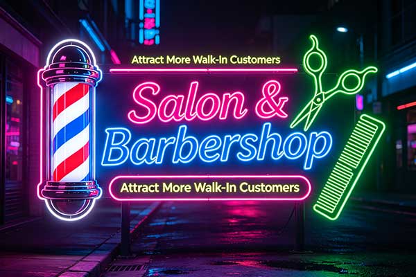 Salon & Barbershop Neon Signs: Attract More Walk-In Customers