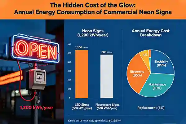 The Hidden Cost of the Glow: Annual Energy Consumption of Commercial Neon Signs