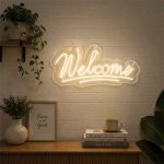 LED Neon “Welcome” Sign for Storefront Window Glass