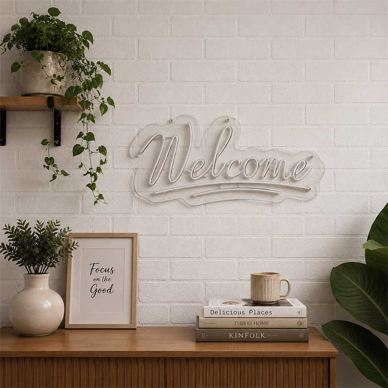 LED Neon “Welcome” Sign for Storefront Window Glass 2