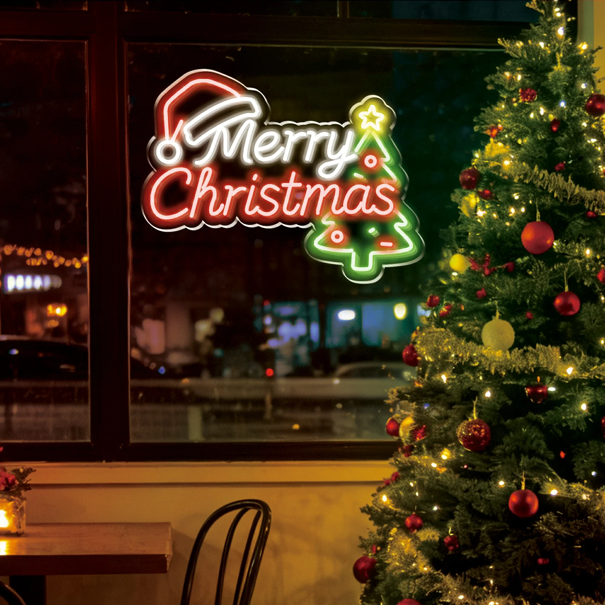 Merry Christmas Neon Sign – Festive Holiday Wall 3