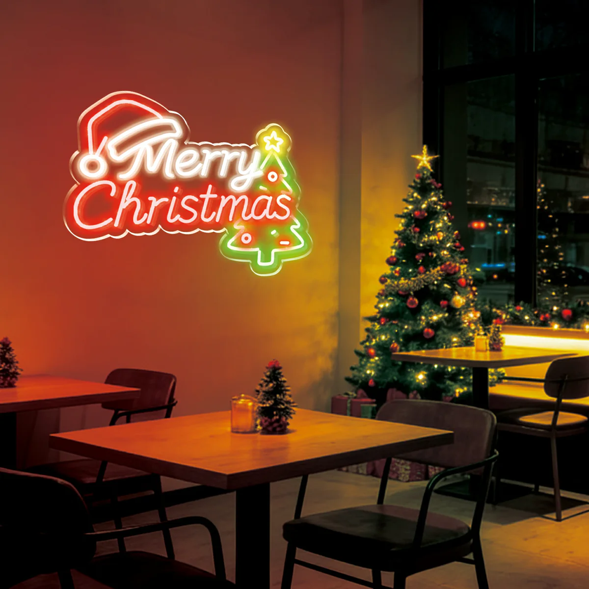 Merry Christmas Neon Sign – Festive Holiday Wall 4