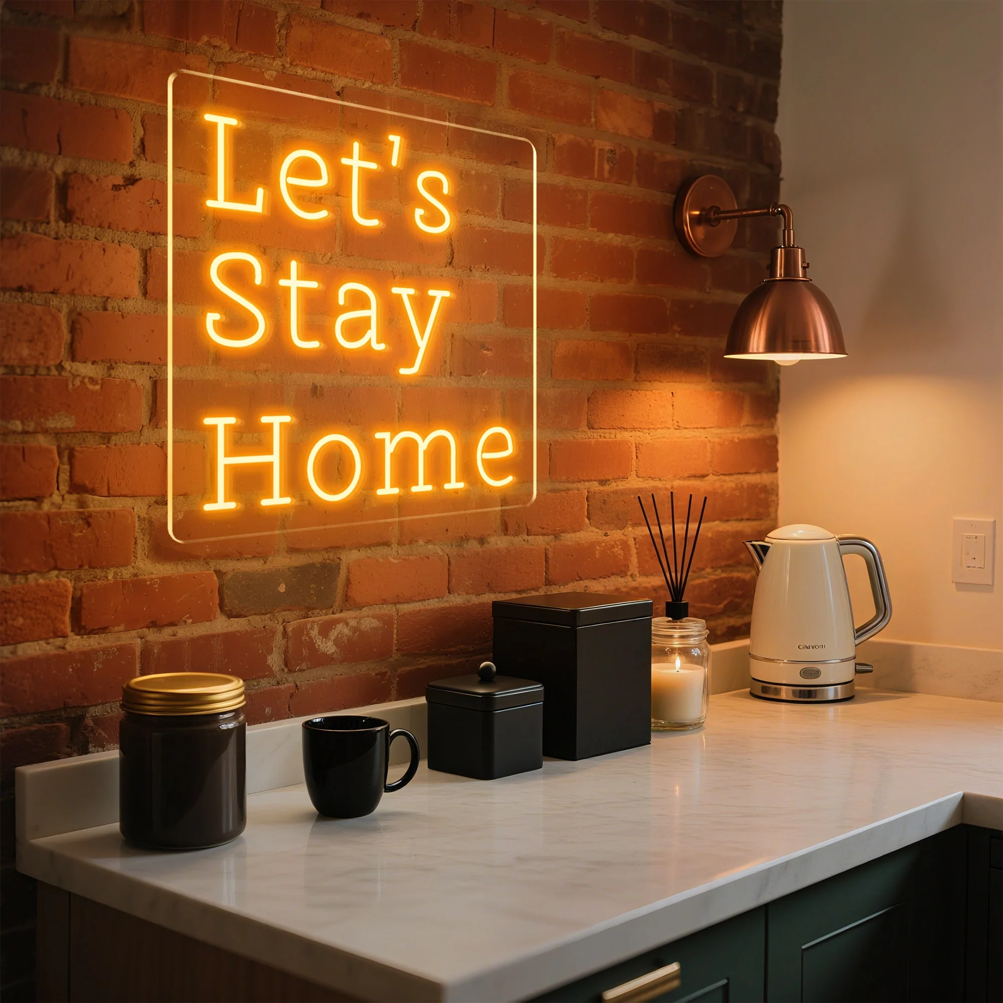 Home Is Our Favorite Place – Let’s Stay Home Neon Sign 3