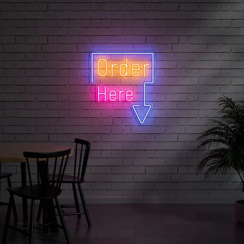 Light the Way to Your Door – “Order Here” Neon Sign
