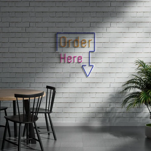 Light the Way to Your Door – “Order Here” Neon Sign