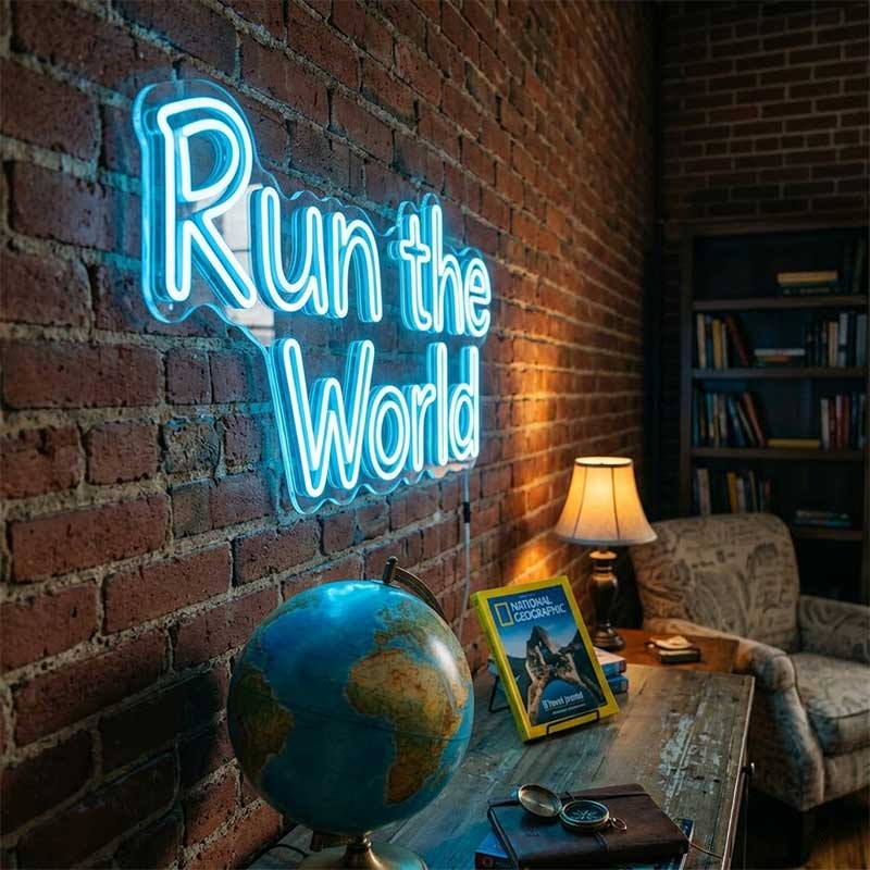 Run the World – Custom LED Neon Sign 3