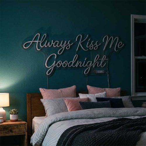 Always Kiss Me Goodnight – Romantic Bedroom Accent Wall