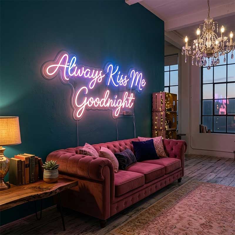 Always Kiss Me Goodnight – Romantic Bedroom Accent Wall 3