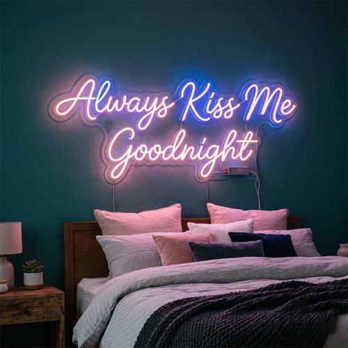 Always Kiss Me Goodnight – Romantic Bedroom Accent Wall