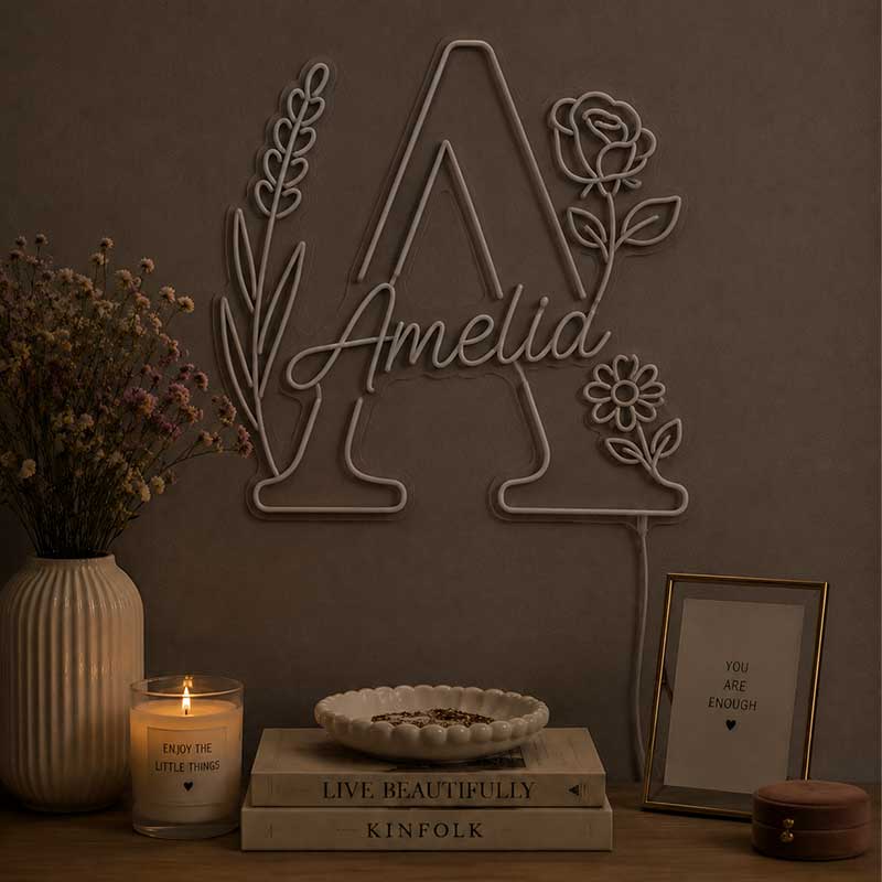 “Amelia” Just Because Neon Sign 2