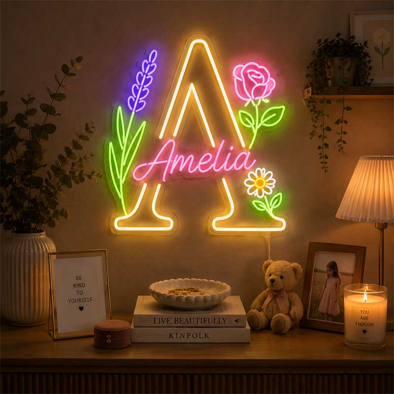 “Amelia” Just Because Neon Sign 3
