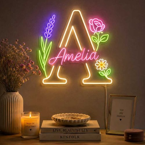 “Amelia” Just Because Neon Sign