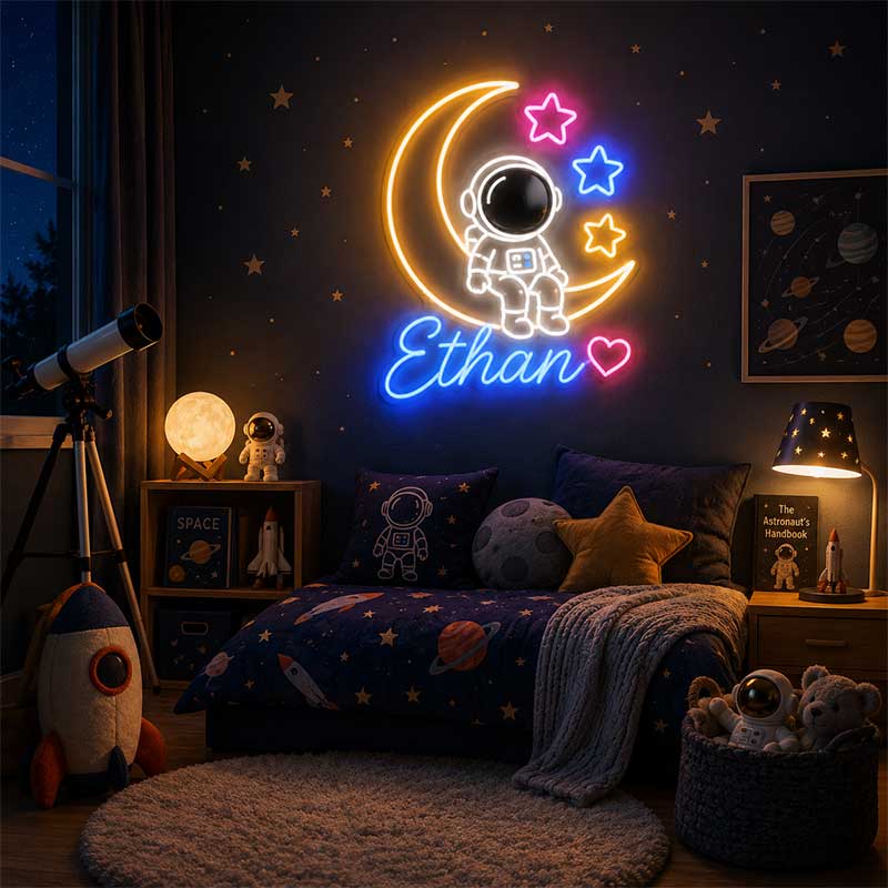 Astronaut Ethan Neon Sign – A Little Light 3