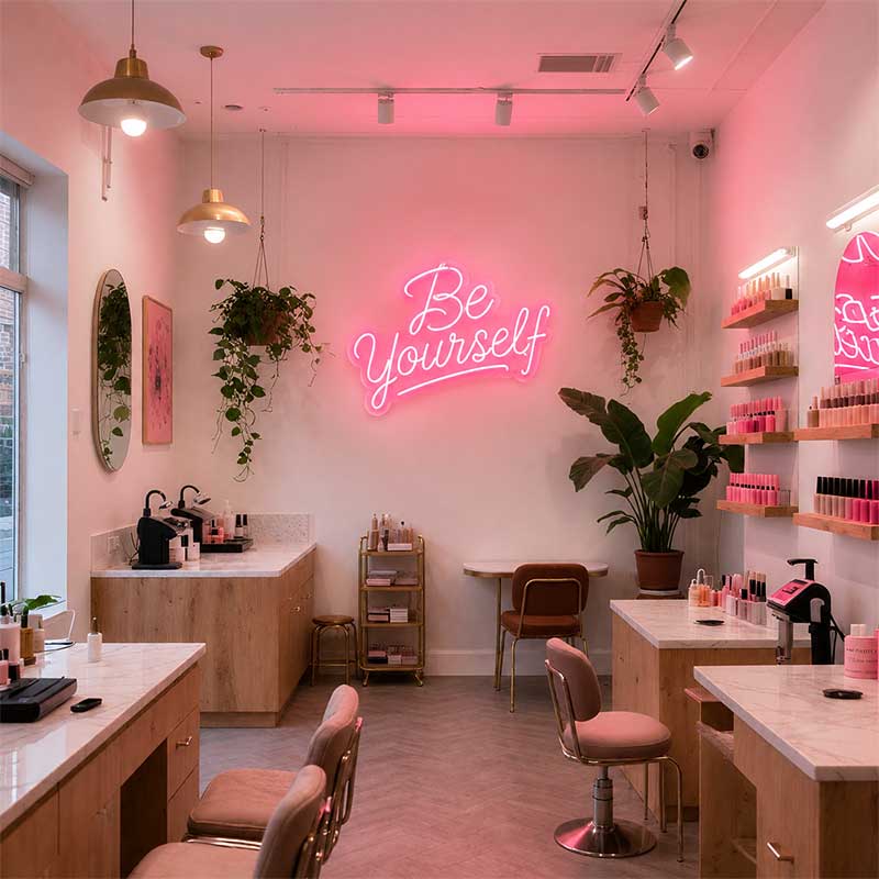 Be Yourself Neon Sign – Own Your Light, Own Your Voice 3