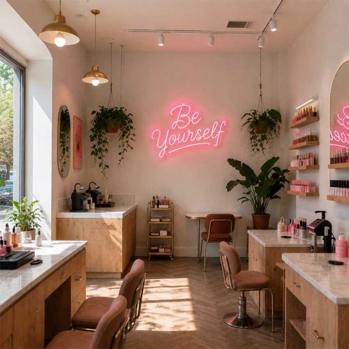 Be Yourself Neon Sign – Own Your Light, Own Your Voice
