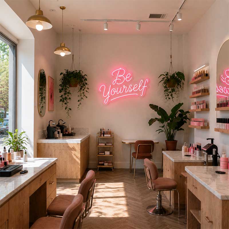 Be Yourself Neon Sign – Own Your Light, Own Your Voice