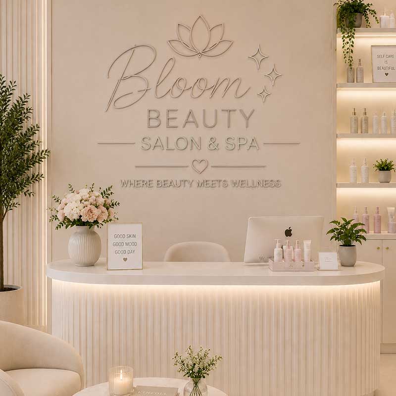 Bloom Beauty Neon Sign – Elegant Floral Touch 2