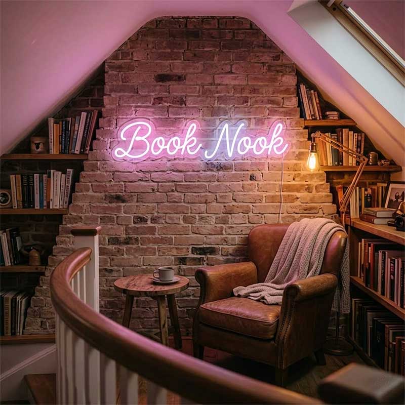 Book Nook – Custom LED Neon Sign 3