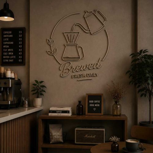 Brewed Fresh Daily Coffee Neon Sign