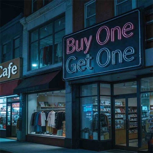 Buy One Get One Neon Sign – LED Promo Light