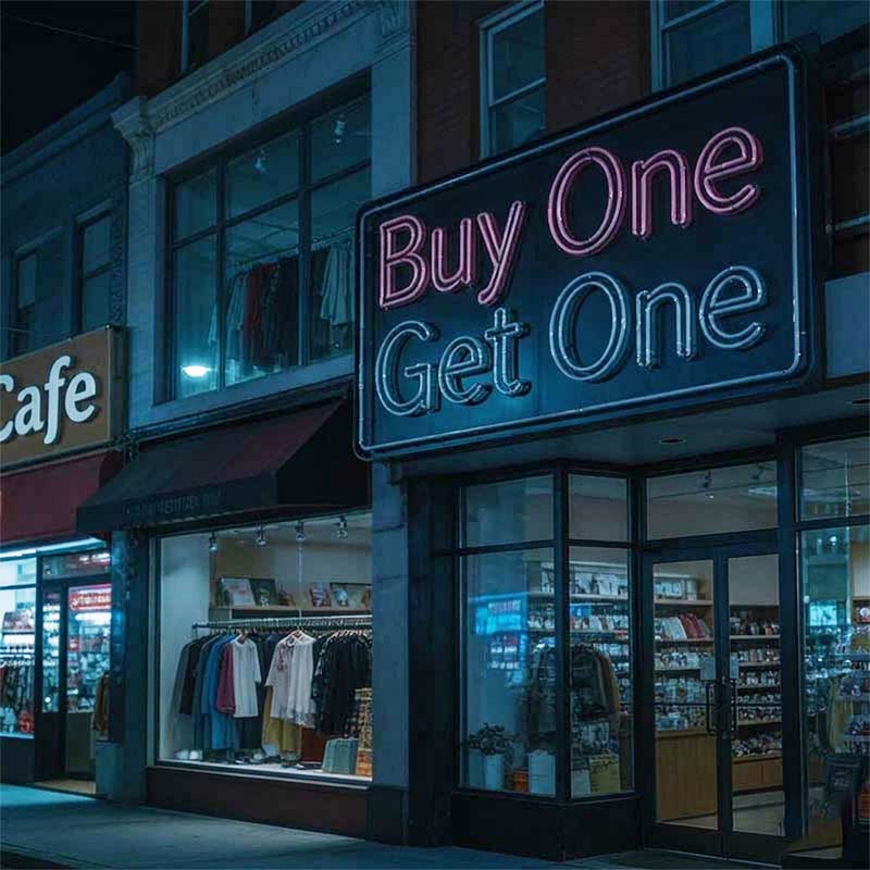 Buy One Get One Neon Sign – LED Promo Light 2