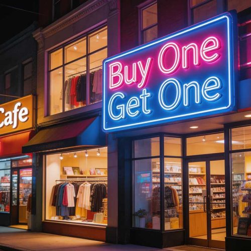 Buy One Get One Neon Sign – LED Promo Light
