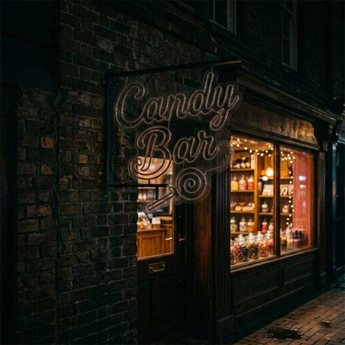Candy Bar Neon Sign – Wedding & Party Dessert Table Light