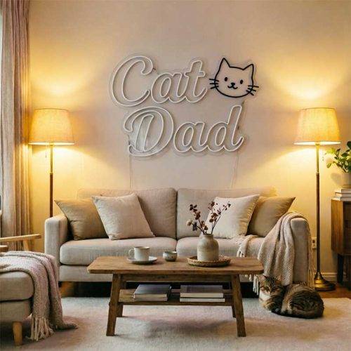 Cat Dad – Custom LED Neon Sign for cat room or living space