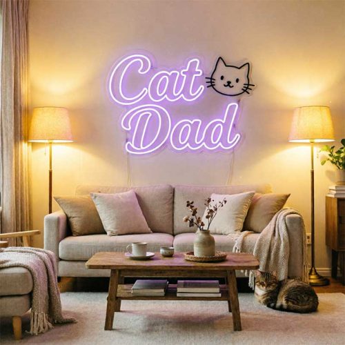 Cat Dad – Custom LED Neon Sign for cat room or living space