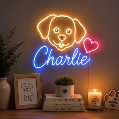 Charlie Dog Neon Sign – Illuminate Your Love