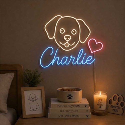 Charlie Dog Neon Sign – Illuminate Your Love